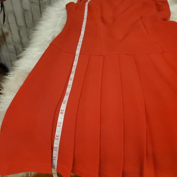 Judith & Charles Red Pleated Dress - Picture 9 of 9